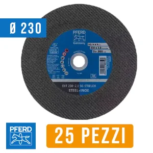 Disco Taglio Ferro 230 mm, per Ferro e Acciaio INOX | PFERD SG-STEELOX